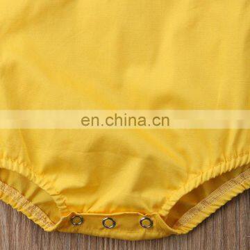 2019 Popular Clothes Set Sunflowers Toddler Romper Baby Girl Clothes Set With Flying Sleeve Infant Kids Summer Outfit photo-6