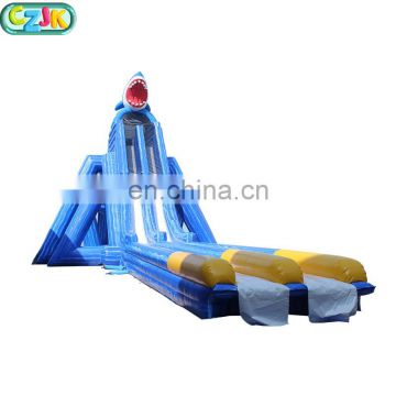 most popular kids giant big shark inflatable water slide for sale