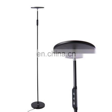 High quality industrial style LED touch control  standing floor lamp for office