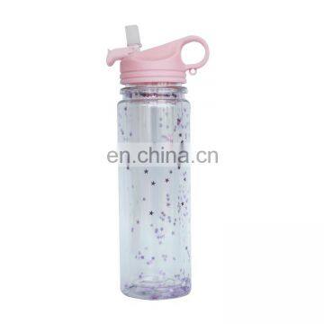 2020 New Arrivals Trending Products Double Wall Plastic Water Bottle With Flip Straw photo-2