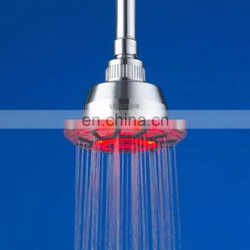 Colorful led flashing shower head light without battery