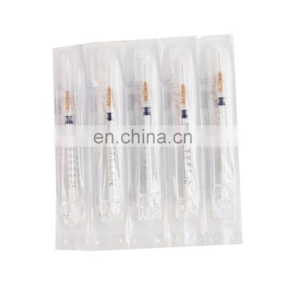 Wholesale Sterile Safety Vaccine Syringe With Needle Disposable Needle and syringe medical 1ml Luer lock syringe