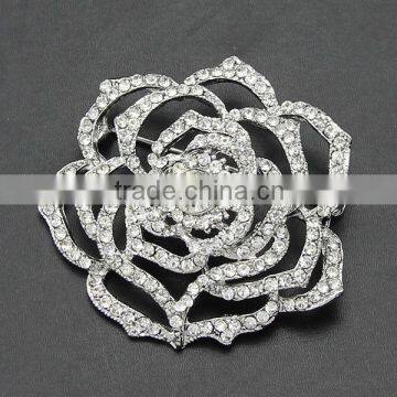 wholsale fashion silver gold crystal rhinestone diamond pearl letter brooch pin