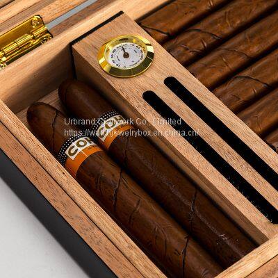 Luxury Portable Cigar Box Cedar Solid Wood Moisturizing Box High-grade Household Cigar Storage Wooden Cigarette Box photo-4