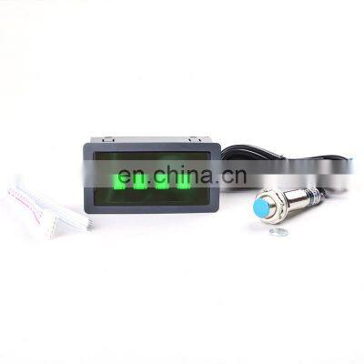 4 Digital LED Red Blue Green Tachometer Gauge RPM Speed Meter+Hall Proximity Switch Sensor NPN 12V Speed Meter Counter Promotion photo-3