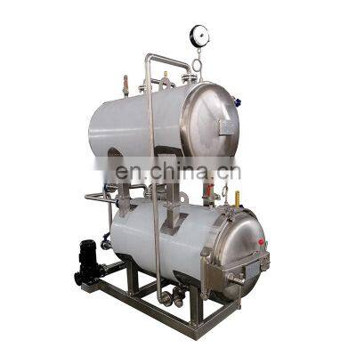 Food industry stainless steel food grade water spray glass bottle sterilization machine