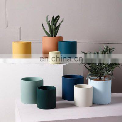 New Custom Cheap Outdoor Indoor Garden decorative Nordic Round Ceramic Succulent Planter Flower Plant Pot for Home Decor