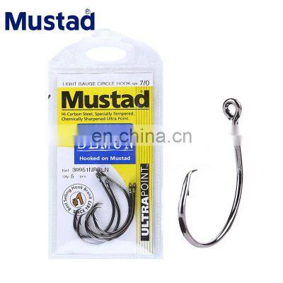 MUSTAD 39951# fishing hooks demon circle high carbon steel Jigging Hook  strong rust proof sea carp anzuelos pesca Norway