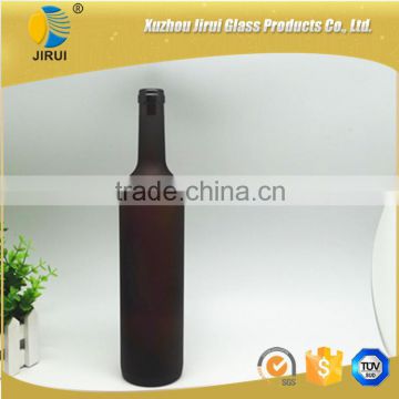 750ml amber frosted glass red wine bottles