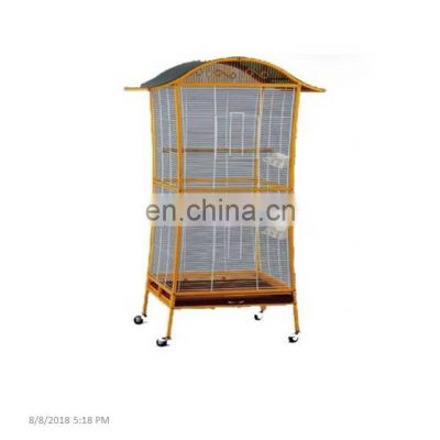 Open Top Rolling Parrot Bird Cage, Parrot Cage with Detachable Stand