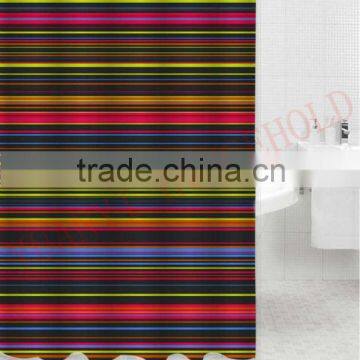 wholesale polyester christmas shower curtains modern stripe design shower curtains