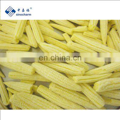 Sinocharm BRC Certified European USA IQF Frozen Baby Corn Whole