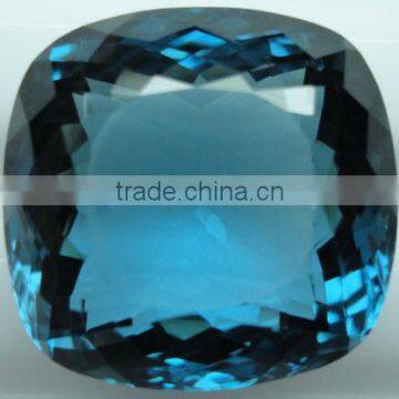 London Blue Topaz Cushion Normal Cut Gems Calibrated Rose Cut Fine Cabochon