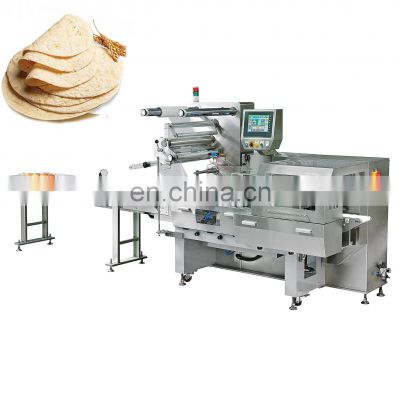 Horizontal Flow Packing Machine For Pita Bread Tortilla Arabic Bread Pancake Packaging Machine