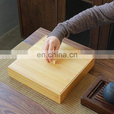Japanese Style With Bamboo Cover Lid Premium Small Simple Bamboo Storage Box Pantry Organizer Kitchen & Tabletop photo-3