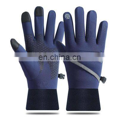 Outdoor Sports Gloves Touch Screen Men Driving Motorcycle Snowboard Gloves Non-slip Ski Warm Fleece Gloves photo-2