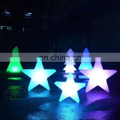 led Christmas decorative tree branch/decorations garden light tree star lamp waterproof color changing outdoor decorative lights