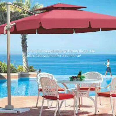 Outdoor Roman Umbrella, Courtyard Umbrella, 10*10 Square Umbrella Big Aluminum Frame photo-3