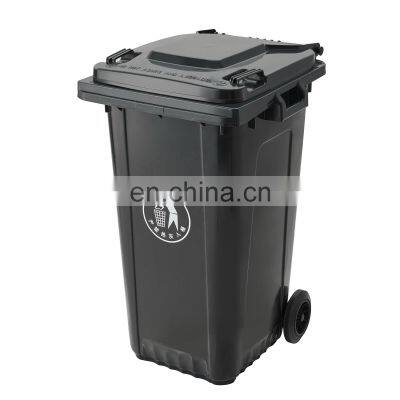 Street Garbage Can Urban Dustbin 240L 240Ltr Plastic Wheelie Waste Bin Outdoor Trash Bin