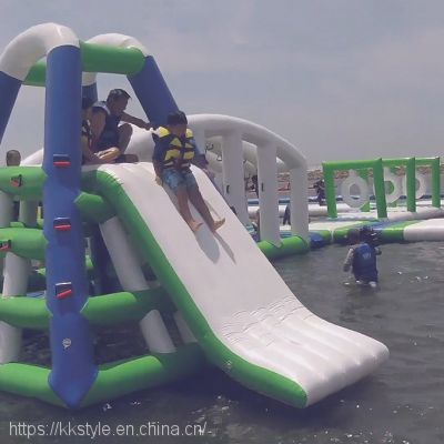 kk inflatable water sport game in lake park sea park water slide climbing iceberg