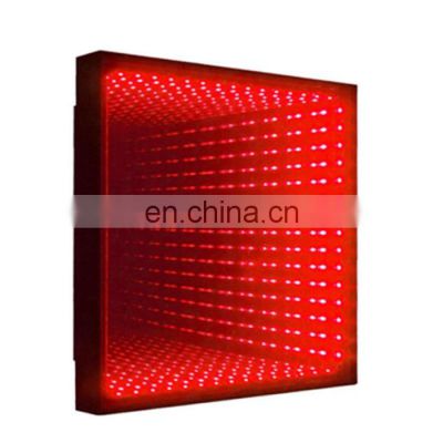 Led floor 3D mirror magic abyss colorful change stage lighting luminous floor tiles dance panel quadrel brick lamp