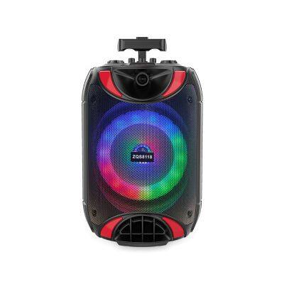 SING-E ZQS8118 Outdoor Bass RGB Led  Light Portable Party Stage Dj Wireless Mic Multi-functional Trolley Bt Speaker