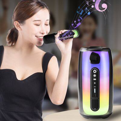 Mini Portable Speaker Outdoor Mini Party Speaker With Mic Home Wireless Karaoke Speaker