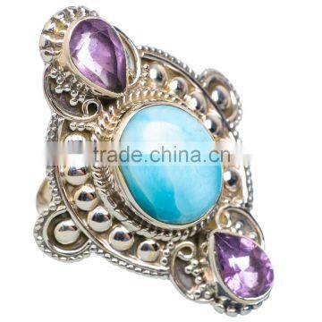 Rare Larimar 925 Sterling Silver Ring Ring,925 sterling silver jewelry wholesale,JEWELRY EXPORTER