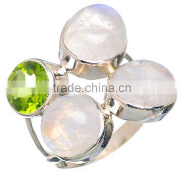 RARE RAINBOW MOON STONE 925 STERLING SILVER RING ,925 STERLING SILVER JEWELRY WHOLE SALE,JEWELRY EXPORTER