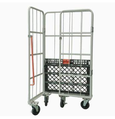 Scale Heavy Duty Rolling Wire Mesh Storage Cage for Cargo Collecting Milk Trolley photo-3