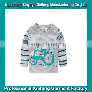 The yarn dyed printed car for boy's t shirts