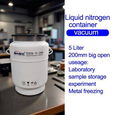 new products liquid nitrogen container vessel temperature cooling laboratory 5liter 200mm easy operate Sample cooling and grinding