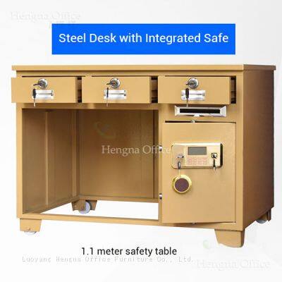 Durable Locking Desk With Integrated Cash Safe – Password + Master Key + Emergency Keyhole, Heavy Duty for Commercial Use photo-4