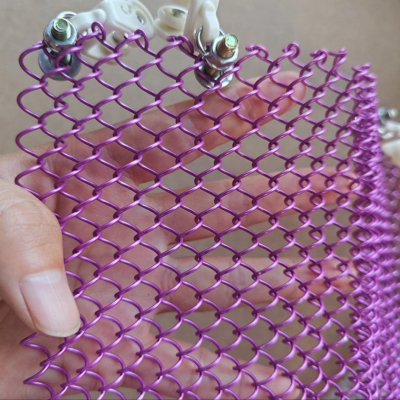 Aluminium Decorative Steel Metal Wire Screen Woven Architectural Mesh Ceiling Curtain Hanging Drapery Coil for Interior Design