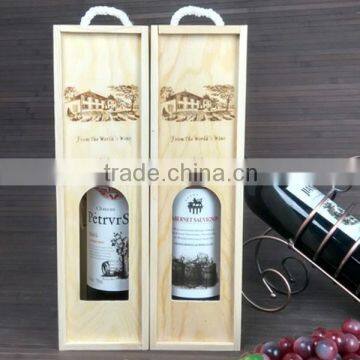 OEM wooden One Bottle Wine gift packing box