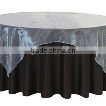 Elegant Pink Organza Table Overlay for Weddings photo-2
