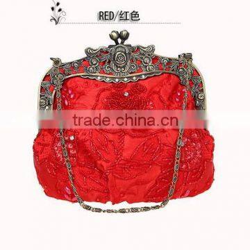 hot sale chinese vintage handmade beaded evening bag