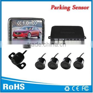 3.5inch lcd monitor reverse sensor with mini camera and 4 sensors for car parking