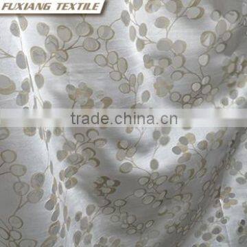 100% Polyester Burn-out Geometric/leaves/ Branches Window Curtain Fabric photo-3