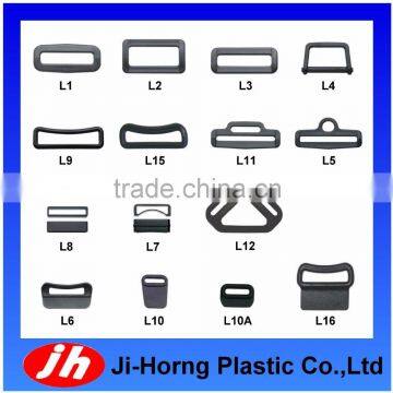 Plastic bag parts webbing loop buckle series for bag backpacks and seat belt