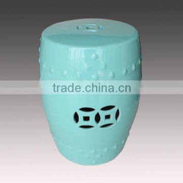 Imperial light blue blood chinese ceramic garden stool