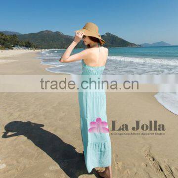 2016 Long Chiffon Beach Fashion Dress, Spaghetti Strap African Style Women Dress photo-2