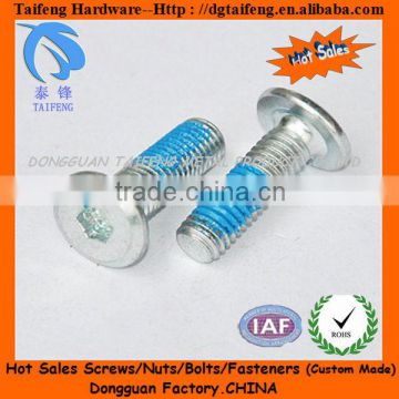 hex slotted and full thread machine screw