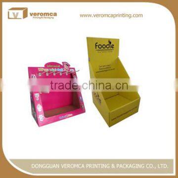 OEM Manufacture Black Corrugated Displaying Stand 3 Layers Advertising Display Stand