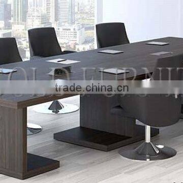 Luxury Wood Oval Desk Top Office Meeting Conference Room Table(SZ-MT099) photo-3
