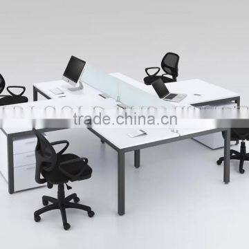 Fashionable White Cross Shape Work Desk Partition ,Office Workstation(SZ-WS521)