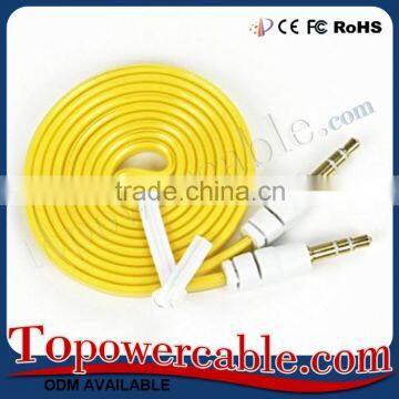Wholesale Flat Noodle Design 3.5Mm Stereo Auxillary Audio Cable Extension photo-3