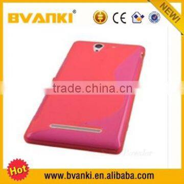 S-Line Flexible Soft Gel Tpu Silicone Skin Back Case Cover For Sony Xperia C3 D2533 Tpu Mobile Phone Case for Sony Xperia c3