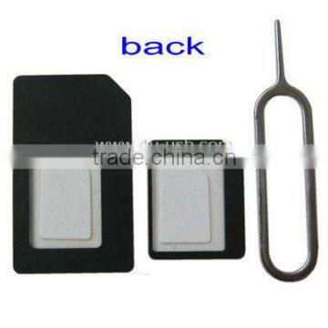 4U 2 in 1 Nano SIM Card To Micro Sim Adapter +Sim Card Tray Holder Eject Pin Key Tool for IPhone 5 photo-2