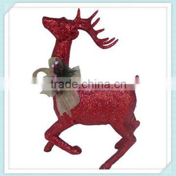 Red vigorous christmas resin reindeer